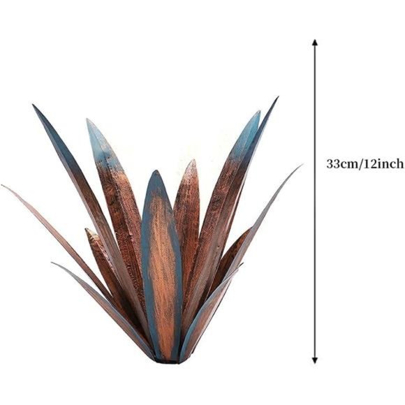 2pcs Tequila Rustic Sculpture DIY Metal AgavePlant HomeDecor Rustic Hand Painted - Picture 5 of 7